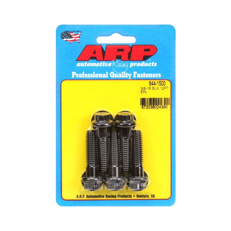 Șuruburi și piulițe universale ARP cu cap STD 3/8-16 – oxid negru, 12 puncte x 5 - ARP-644-1500 - 644-1500 - 3666618193786
